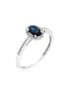 Bague "Courtoisie Saphir" Or blanc et Diamants