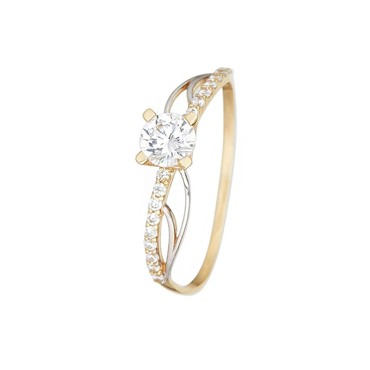 Bague "Coup de foudre" Or bicolore