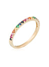 Bague "Colorful love" Or jaune et Diamants