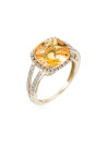 Bague "Citrine" Or Jaune Diamants