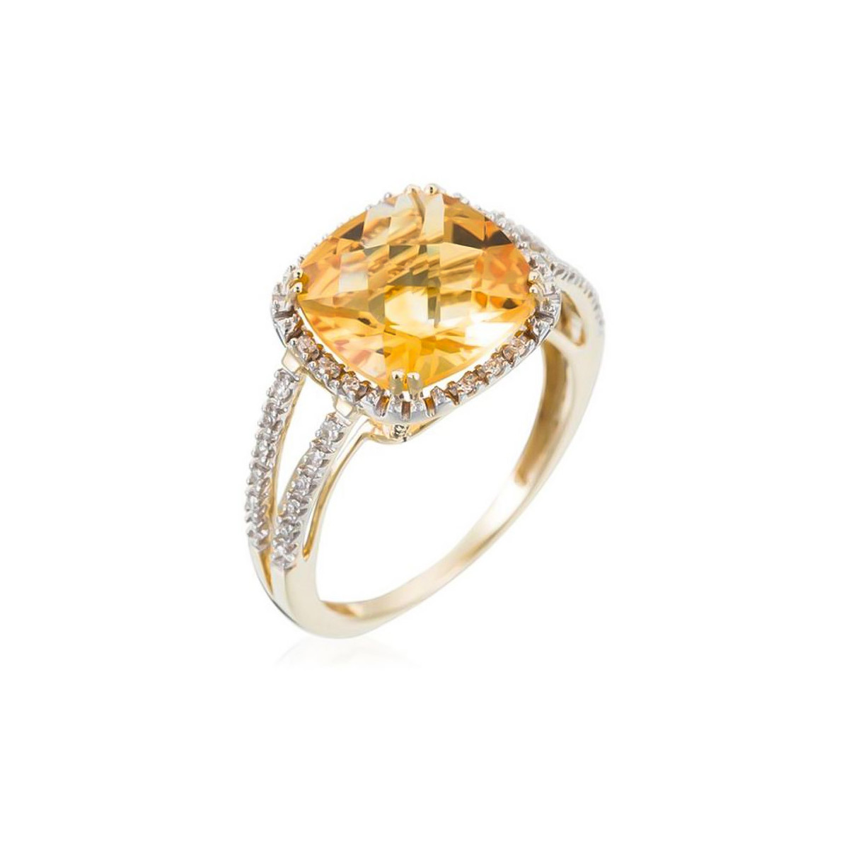 Bague "Citrine" Or Jaune Diamants