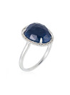 Bague "Bermudes Nouvelles Saphir" Or blanc et Diamants