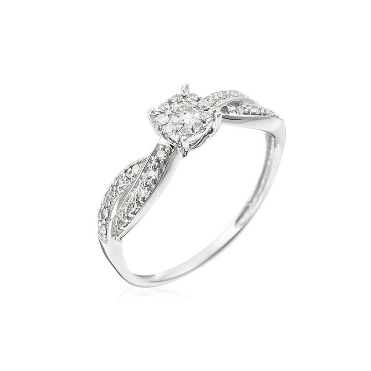 Bague "Bel Eclat" Or blanc et Diamants Bague "Ariane Majestueuse" Or blanc et Diamant