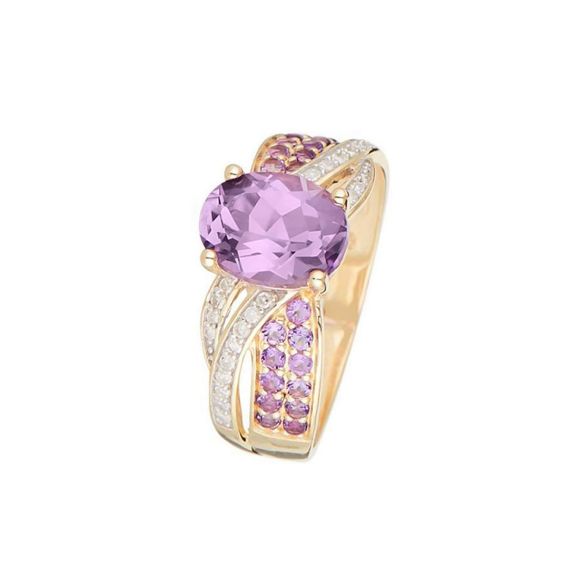 Bague "Ballarat Améthyste" Or jaune et Diamants Bague " Aurélie" Or jaune et Améthyste