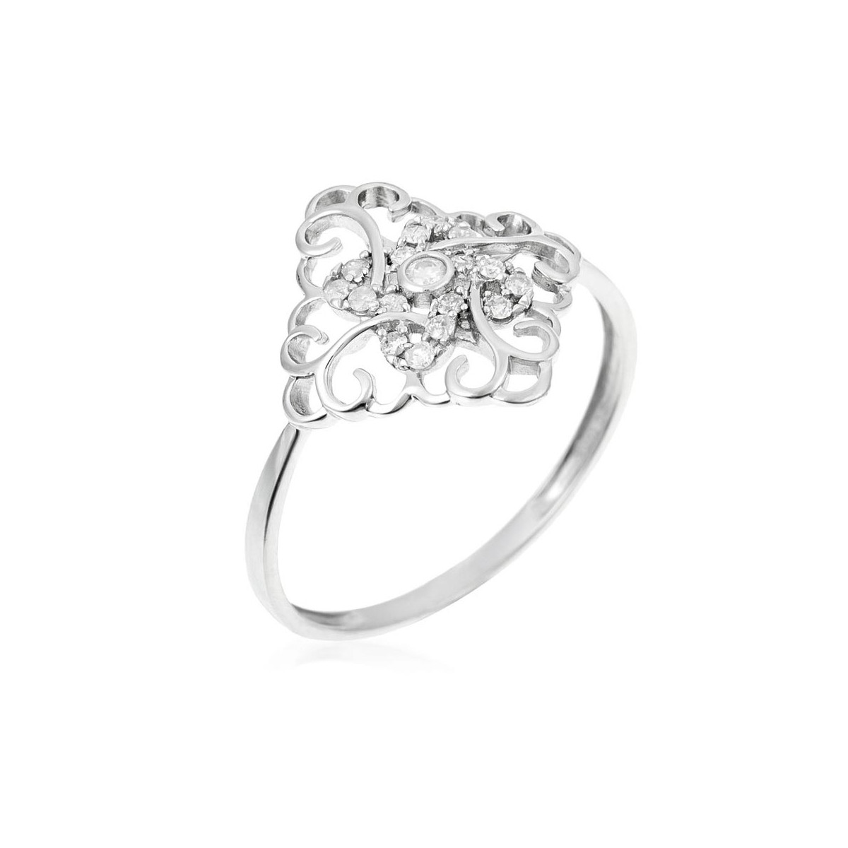 Bague "Albay" Or blanc et Diamants Bague "Albay" Or blanc et Diamants