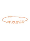 "MAMIE" bracelet jonc en fil lettering rosé à message