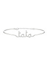 "TATA" Bracelet jonc en fil lettering argenté à message
