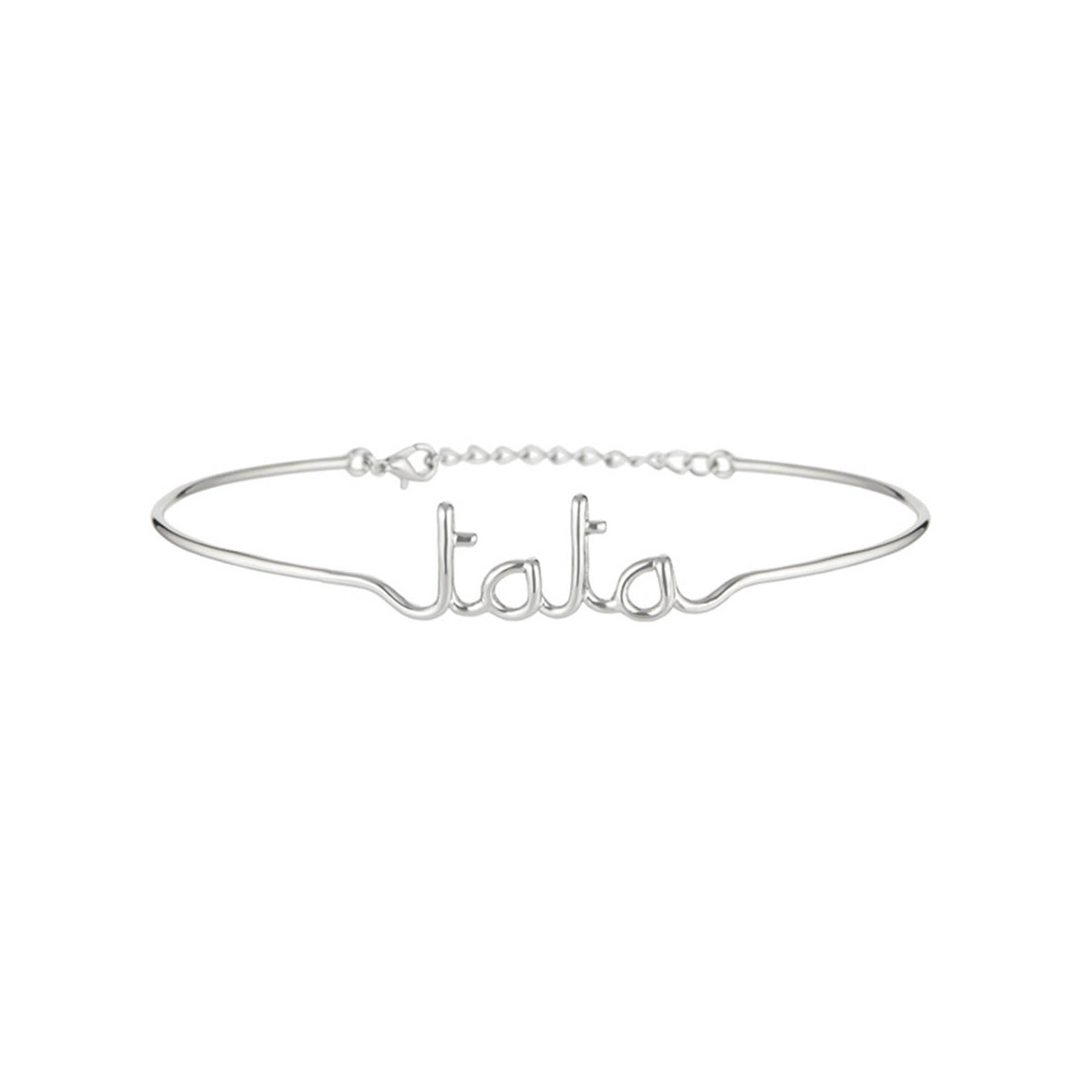 Bracelet à message "Tata" Laiton argenté