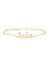 "TATA" bracelet jonc en fil lettering doré à message