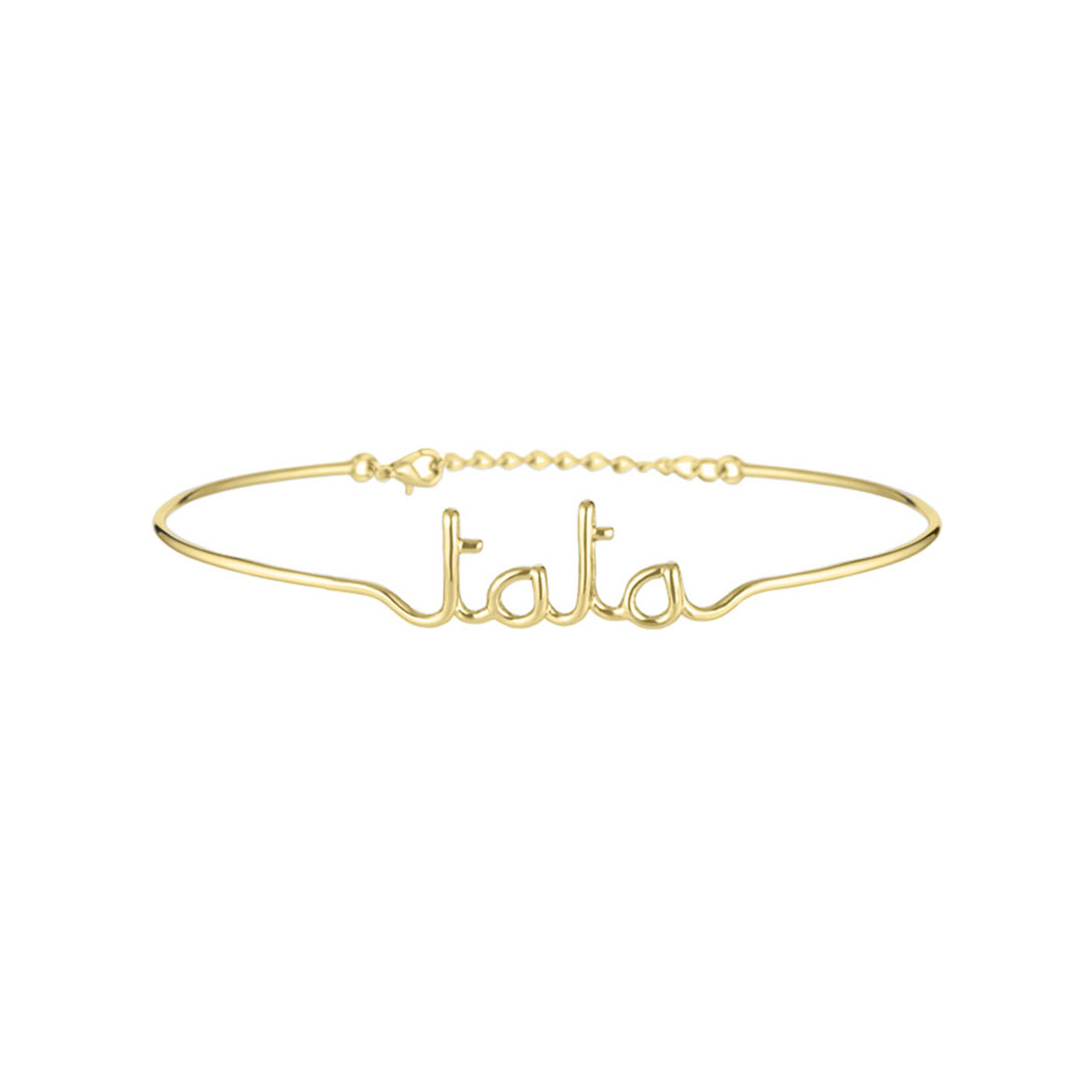 "TATA" bracelet jonc en fil lettering doré à message Bracelet à message "Tata" Laiton doré