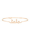 "TATA" Bracelet jonc en fil lettering rosé à message