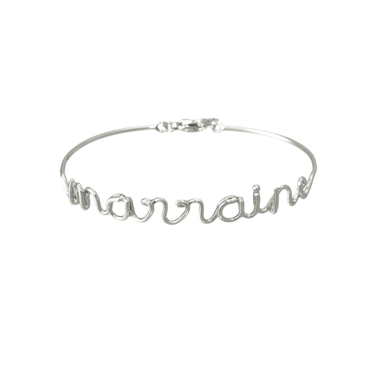 Bracelet à message "Marraine" Laiton argenté