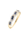 Bague "Saly Saphir" Or jaune et Diamants