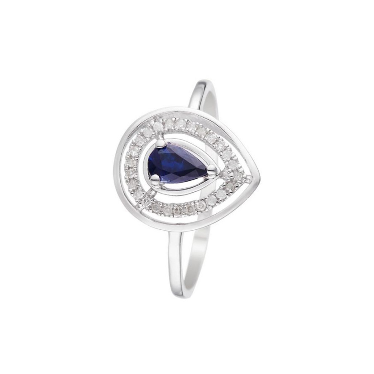 Bague "Océane Saphir" Or blanc et Diamants Bague "Océane Saphir" Or blanc et Diamants