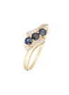 Bague "Melbourne Saphir" Or jaune et Diamants