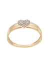 Bague "Gravé dans mon Cœur" Or jaune et Diamants