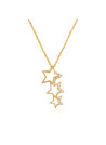 Pendentif Or Jaune et oxydes de zirconium"Constellation" + chaîne argent doré offerte