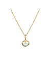 Pendentif coeur Or Jaune et perle de culture "Lova Pearl" + chaîne en vermeil offerte