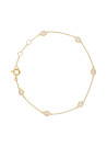 Bracelet chaîne en or jaune 375/1000 et zirconiums