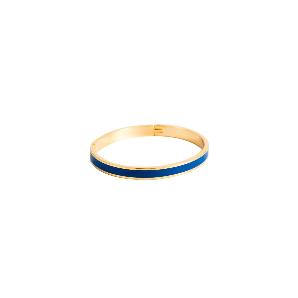 Bracelet jonc "TORONTO" émail Bleu finition dorée