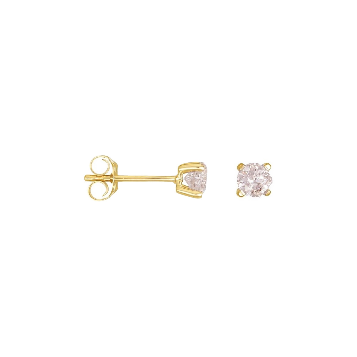 Boucles d'oreilles Or Jaune et Diamant