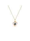 Pendentif Or Jaune Diamant et Saphir
