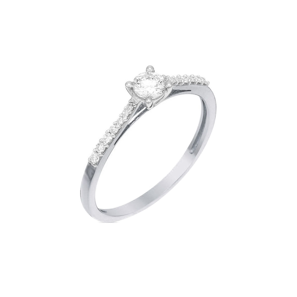 Solitaire "Dis moi oui" Or blanc et Diamants Solitaire "Dis moi oui" Or blanc et Diamants