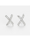 Boucles d'oreilles Or Blanc et Diamants 0,12 carat " LIFE"