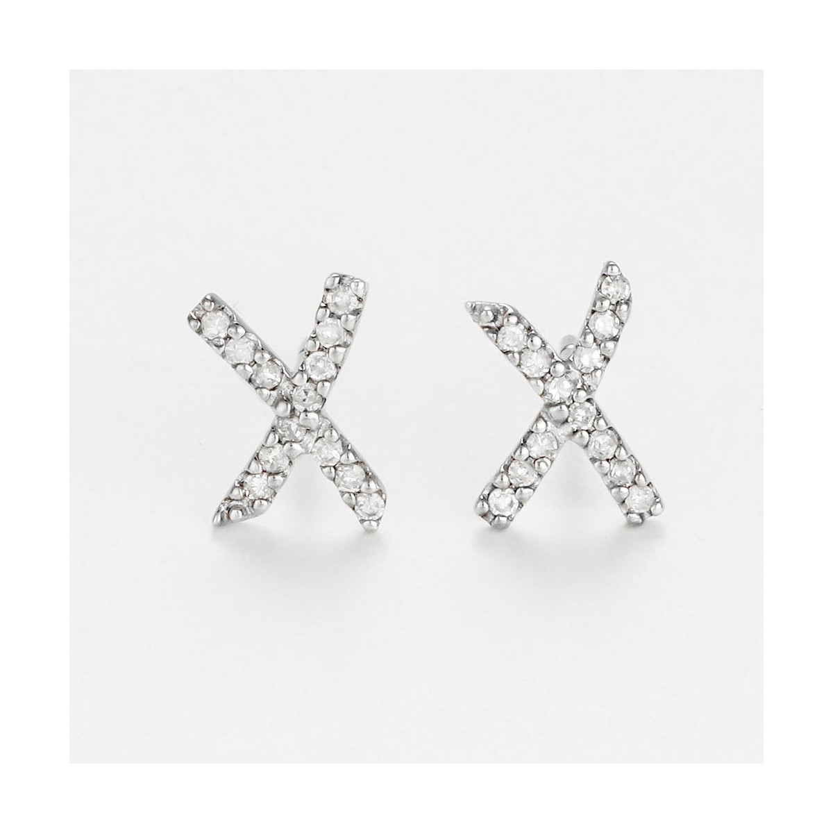 Boucles d'oreilles Or Blanc et Diamants 0,12 carat " LIFE" Boucles d'oreilles "L'appétissante" Or blanc et Diamant
