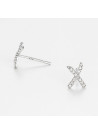 Boucles d'oreilles Or Blanc et Diamants 0,12 carat " LIFE"