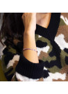 "PETITE SOEUR" bracelet jonc rosé à message