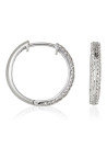Boucles d'oreilles Or Blanc "CRÉOLES ADÈLE" Diamants 0,17 carat