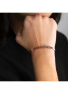 "LIFE IS BEAUTIFUL" bracelet jonc rosé à message