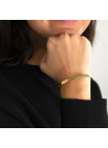 "PARFAITE, AVEC PLEIN DE JOLIS DEFAUTS" Jonc doré bracelet à message
