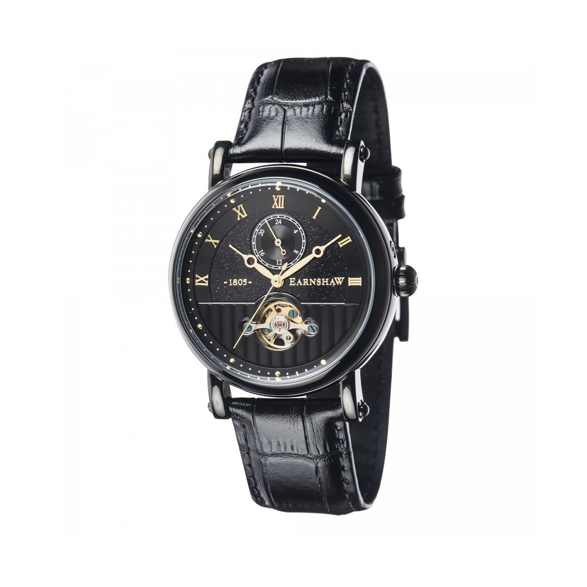 Montre homme Earnshaw MASKELYNEES-8114-02 automatique - cadran noir Montre homme Earnshaw MASKELYNE ES-8114-02 automatique - cadran noir