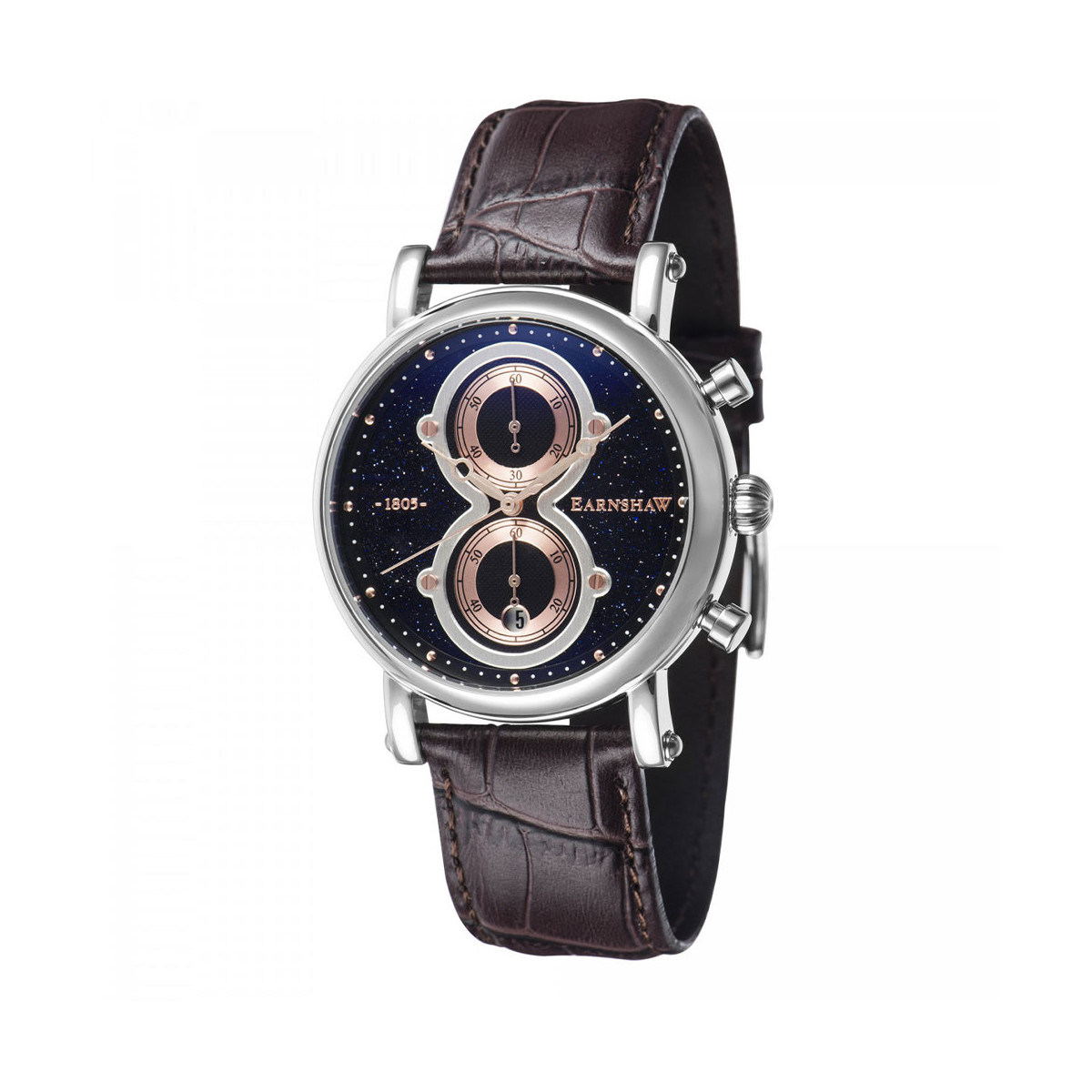 Montre homme Earnshaw MASKELYNE CHRONO ES-8115-03 quartz - cadran noir