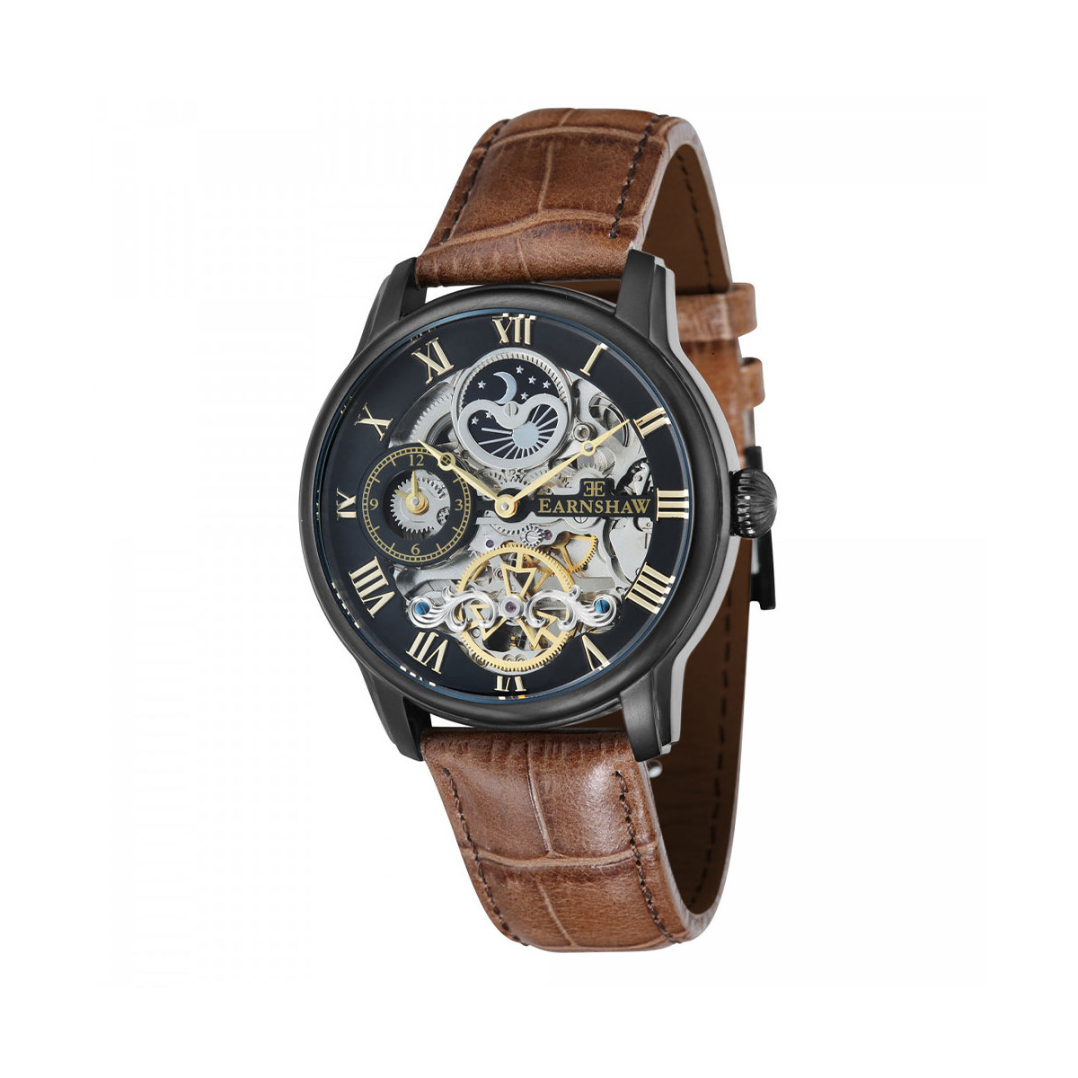 Montre homme Earnshaw LONGITUDE ES-8006-10 automatique - cadran noir