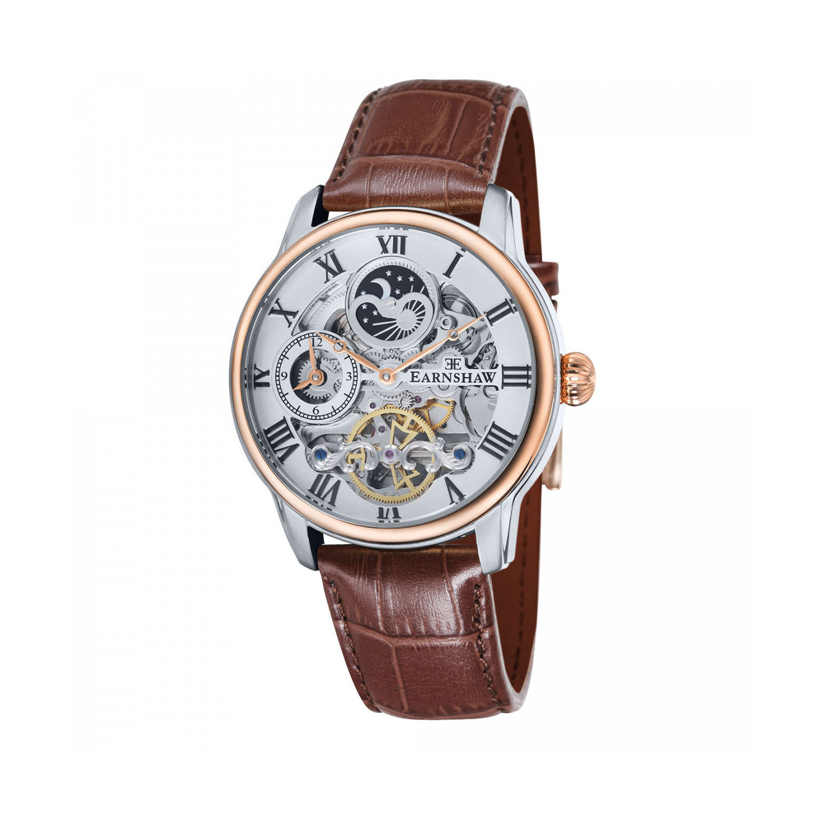 Montre homme Earnshaw LONGITUDE ES-8006-03 automatique - cadran argent