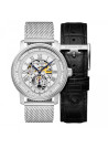 Coffret montre homme Earnshaw DOWNING ES-8119-33 automatique - cadran argenté