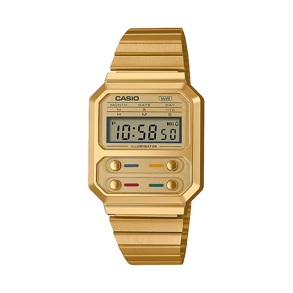 casio vintage jaune A100WEG-9AEF Montre Casio mixte vintage - A100WEG-9AEF