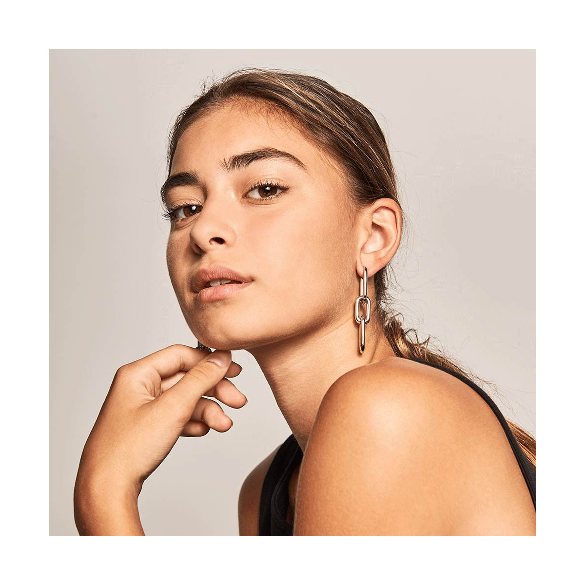 PDPAOLA Boucles d'Oreilles - MUZE SILVER - en métal PDPAOLA Boucles d'Oreilles - Muze Silver- en métal - AR02-074-U