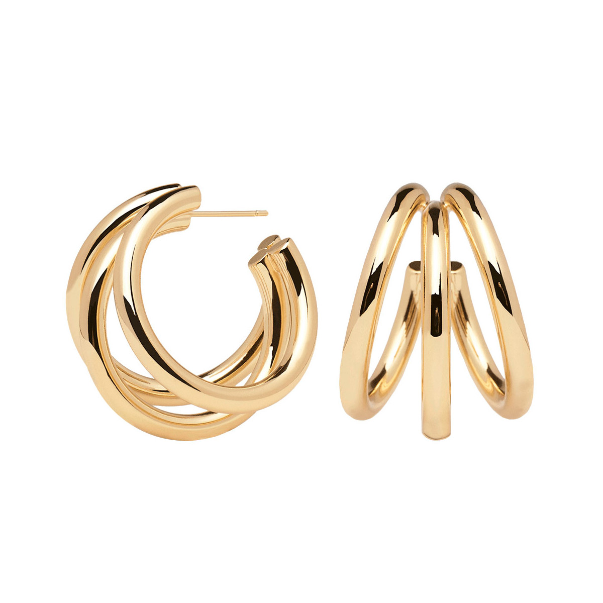 PDPAOLA Boucles d'Oreilles - TRUE GOLD - en métal doré PDPAOLA Boucles d'Oreilles - True Gold - en métal plaqué or - AR01-066-U