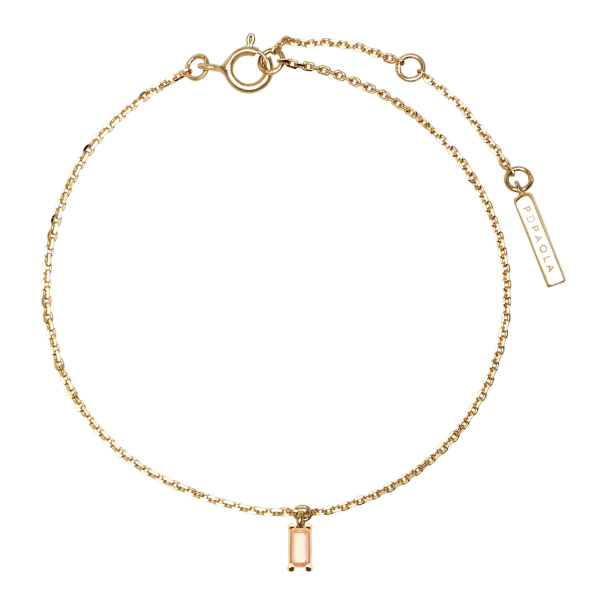 PDPAOLA Bracelet - Peach Asana - en argent plaqué or - PU01-070-U