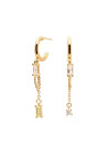 PDPAOLA Boucles d'Oreilles - SALMA GOLD - en argent doré