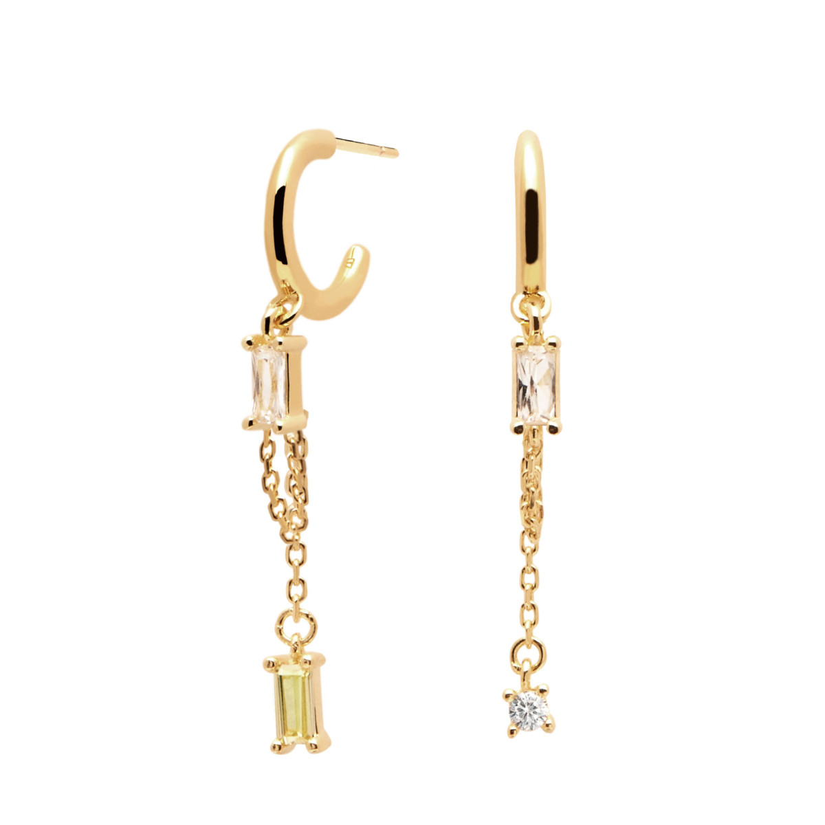 PDPAOLA Boucles d'Oreilles - Salma Gold - en argent plaqué or - AR01-122-U