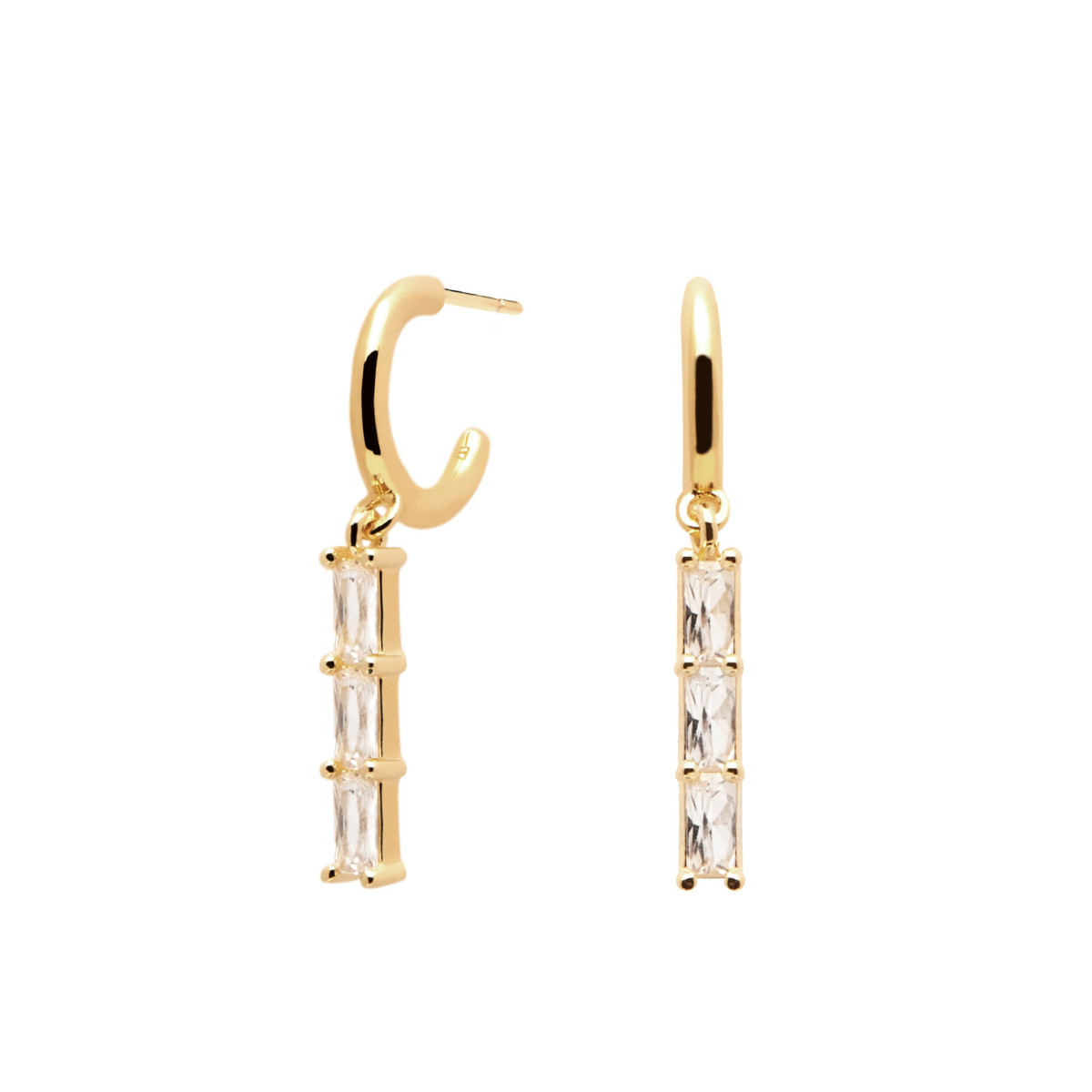 PDPAOLA Boucles d'Oreilles- Binti Gold - en argent plaqué or - AR01-120-U