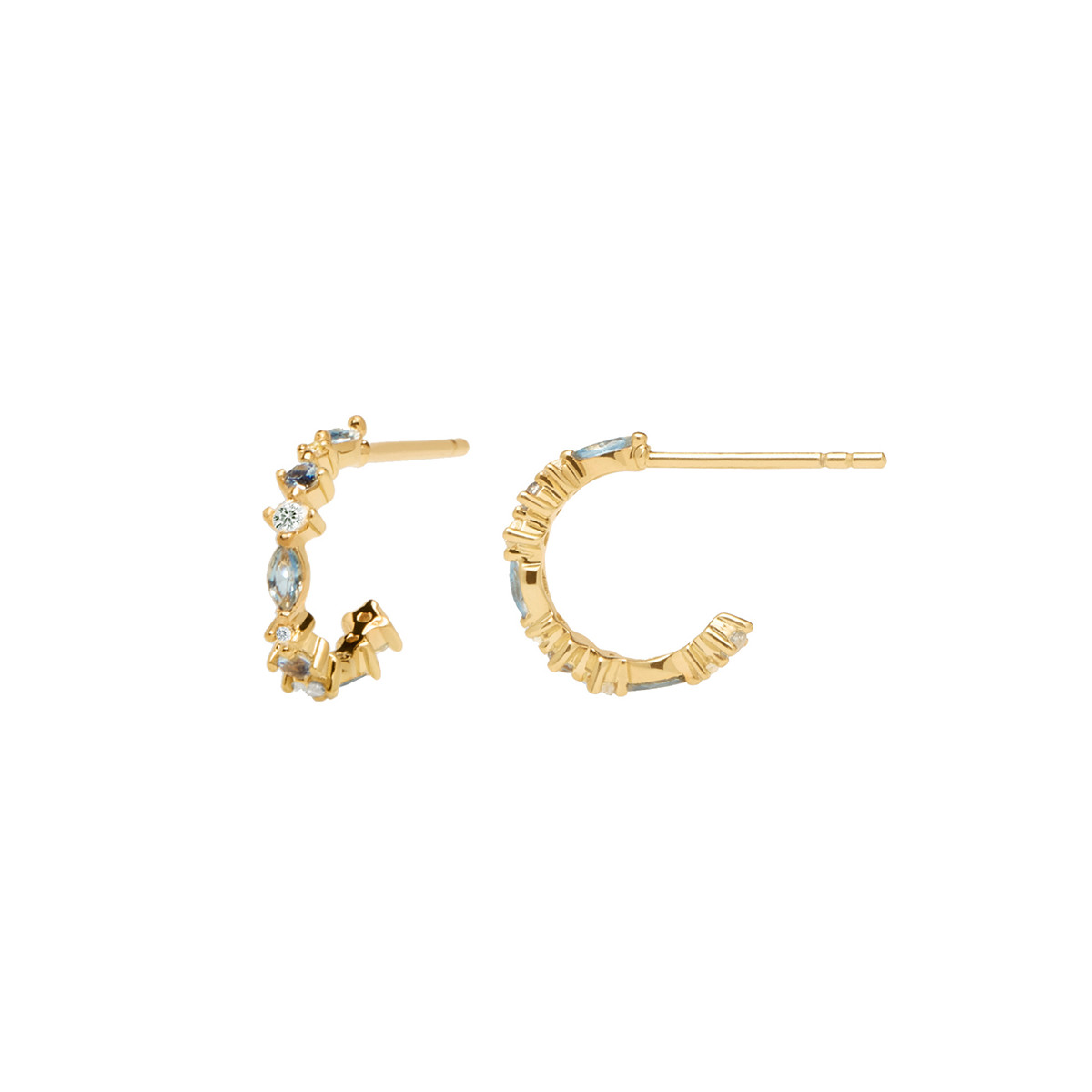 PDPAOLA Boucles d'Oreilles - OMBRÉ - en argent doré PDPAOLA Boucles d'Oreilles - Ombré - en argent plaqué or - AR01-219-U