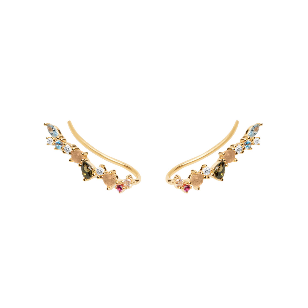 PDPAOLA Boucles d'Oreilles - EUPHORIA - en argent doré PDPAOLA Boucles d'Oreilles - Euphoria - en argent plaqué or - AR01-216-U