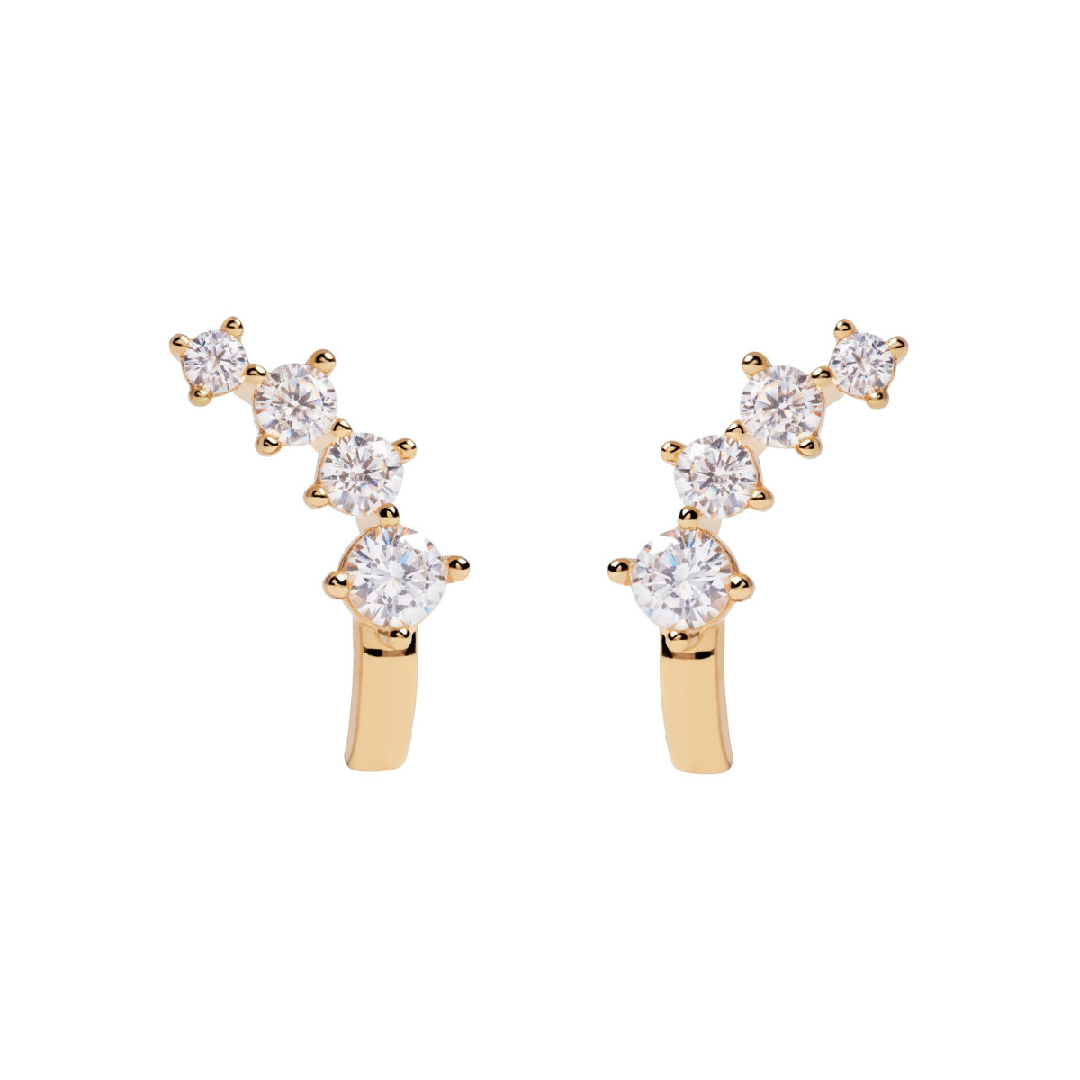 PDPAOLA Collier et Boucles d'Oreilles - COFFRET DORE- en argent doré PDPAOLA Collier et Boucles d'Oreilles - COFFRET DORE- en argent plaqué or - BU01-040-U
