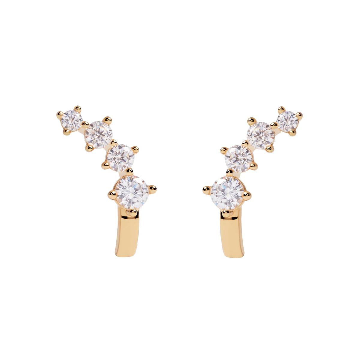 PDPAOLA Collier et Boucles d'Oreilles - COFFRET DORE- en argent plaqué or - BU01-040-U